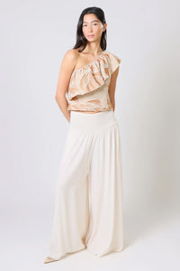 TRAFFIC PEOPLE Aurora Wide Leg Trousers Cream