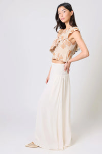 TRAFFIC PEOPLE Aurora Wide Leg Trousers Cream
