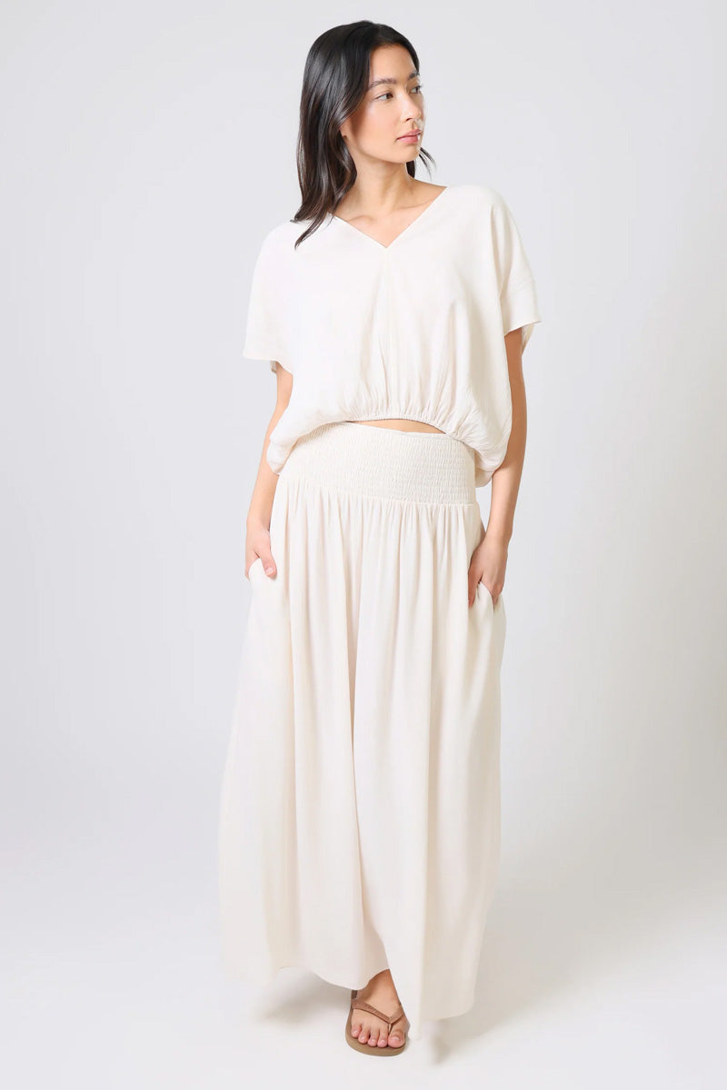 TRAFFIC PEOPLE Aurora Wide Leg Trousers Cream