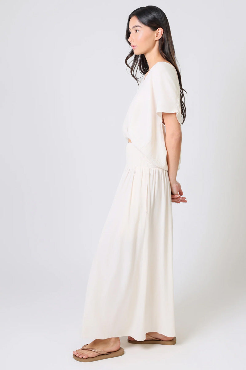 TRAFFIC PEOPLE Aurora Wide Leg Trousers Cream