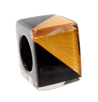 Calitaa Luxury Collection Cube Bead Triangle Black/Gold