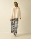 Horse Print Loose Trousers Blue