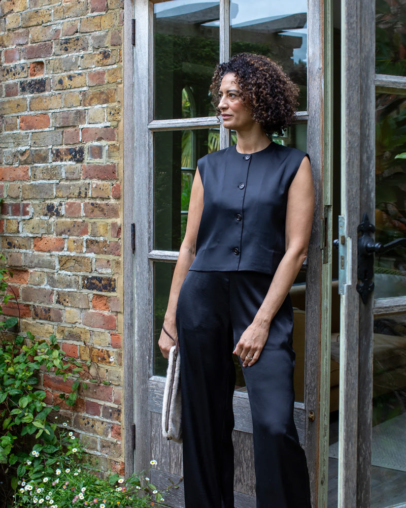 CHALK Sally Waistcoat Black SMALL