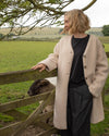 CHALK Maggie Faux Sheepskin Coat-Cream