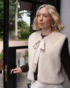 CHALK Felicity Faux Fur Gilet Bone White