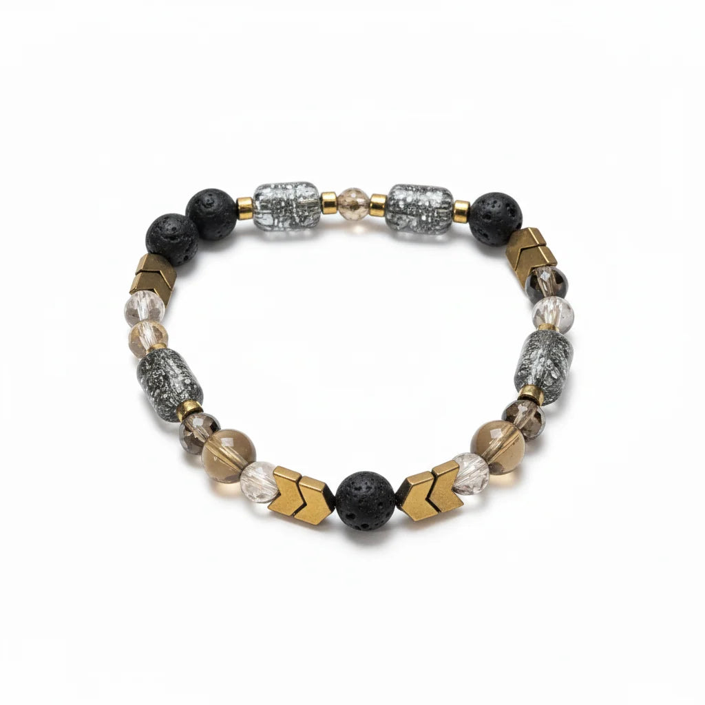 GIST Smoky Quartz & Lava Bracelet
