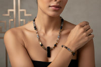 GIST Smoky Quartz & Lava Necklace
