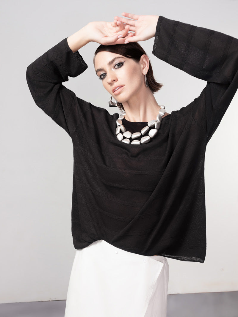 HAAKO Fine Knit Sweater-Black