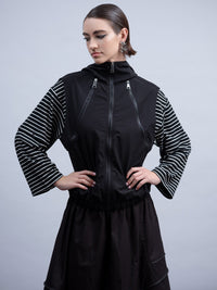 HAAKO Zip Detail Gilet Black