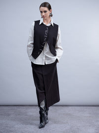 HAAKO Cut Out Hem Skirt Black