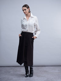 HAAKO Cut Out Hem Skirt Black