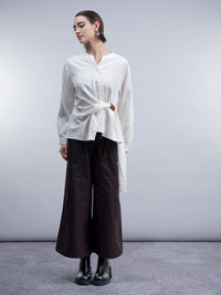 HAAKO Tie Side Blouse White