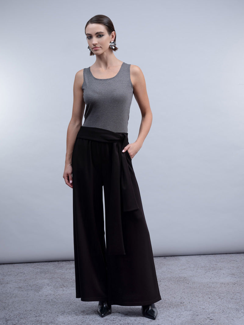 HAAKO Wide Leg Trousers Chocolate
