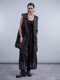 HAAKO Long Gilet Black/Grey