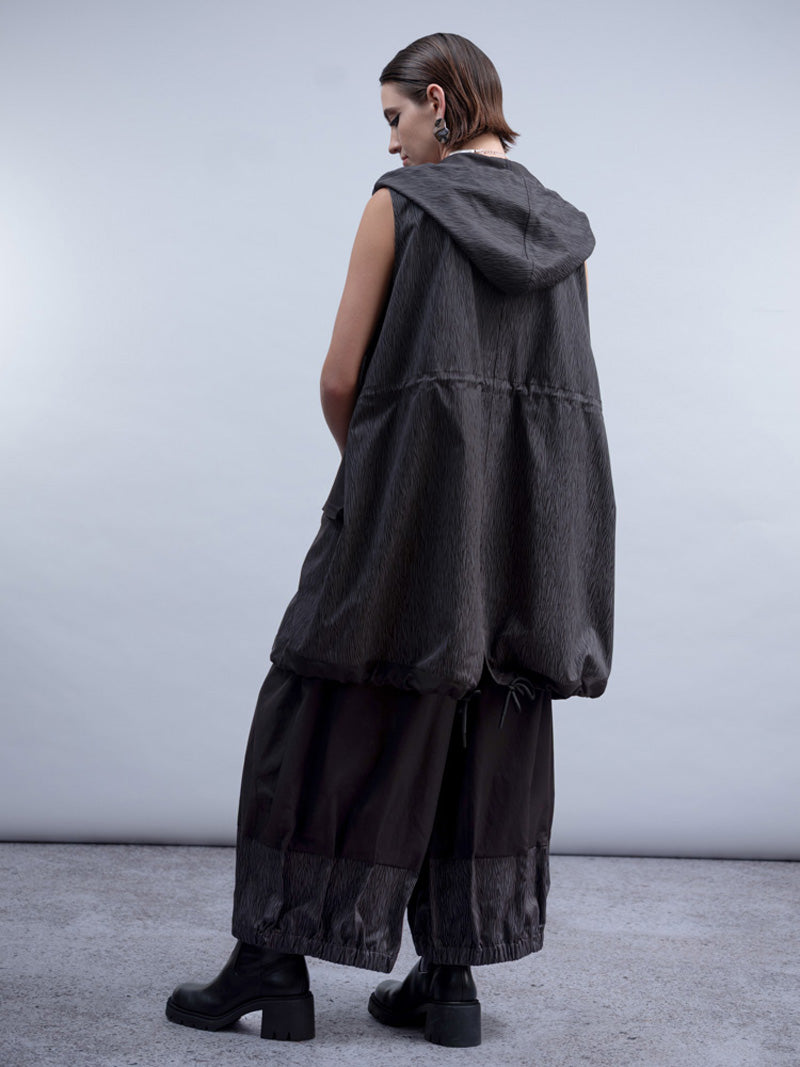HAAKO Long Gilet Black/Grey