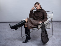 HAAKO Roll Neck Top Chocolate