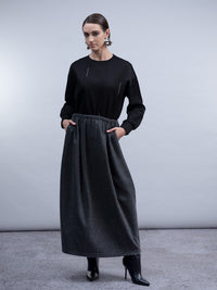 HAAKO Tulip Skirt Charcoal
