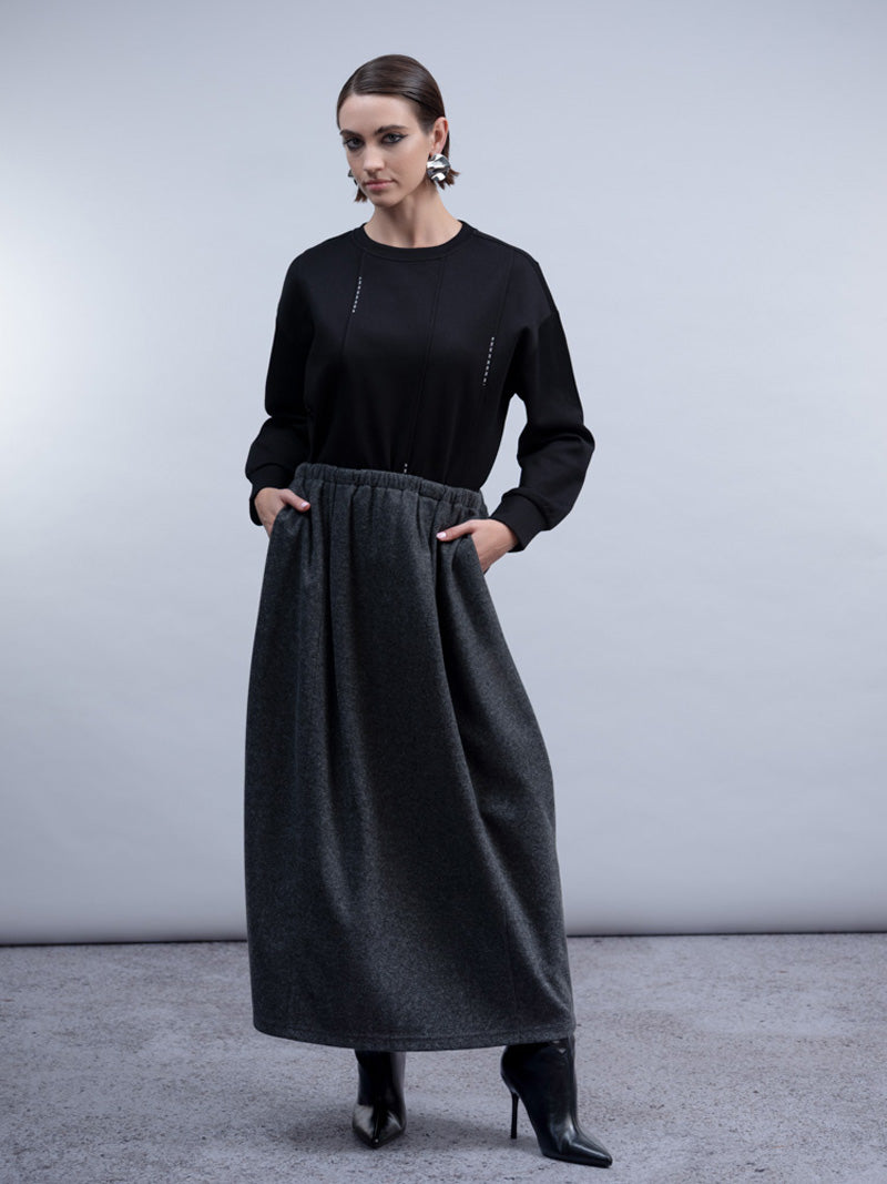 HAAKO Tulip Skirt Charcoal