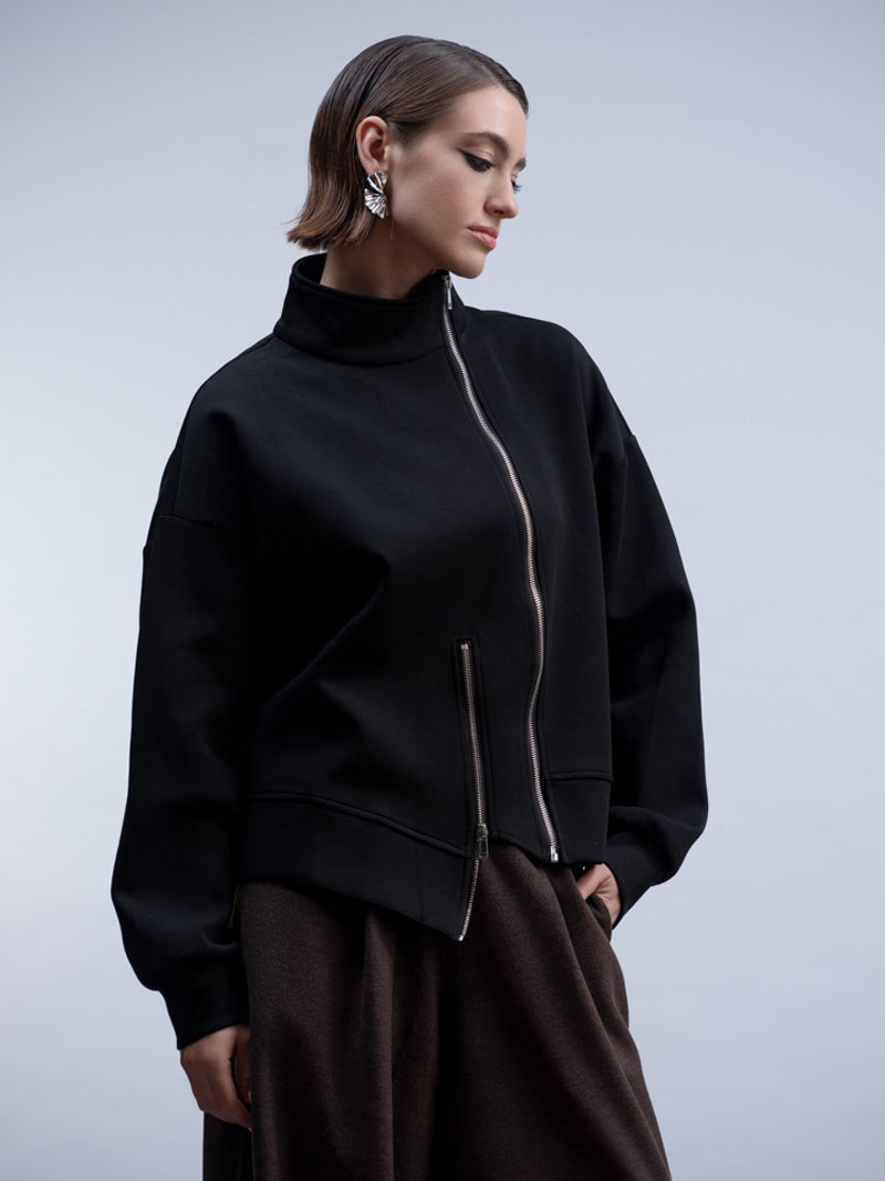 HAAKO Zip Detail Jacket Black