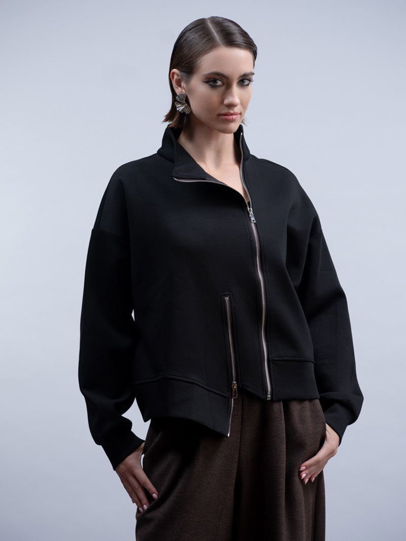 HAAKO Zip Detail Jacket Black