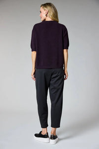 DECK Barrel Trousers Herringbone Charcoal Size 10