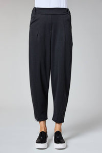 DECK Barrel Trousers Herringbone Charcoal Size 14