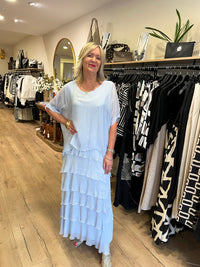 Sophia Silk Dress Pale Blue