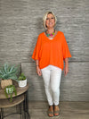 Carla Cotton Mix Sweater Orange