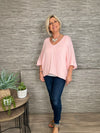 Carla Cotton Mix Sweater Baby Pink