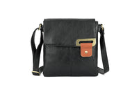Hannah Crossbody Handbag Black/Tan