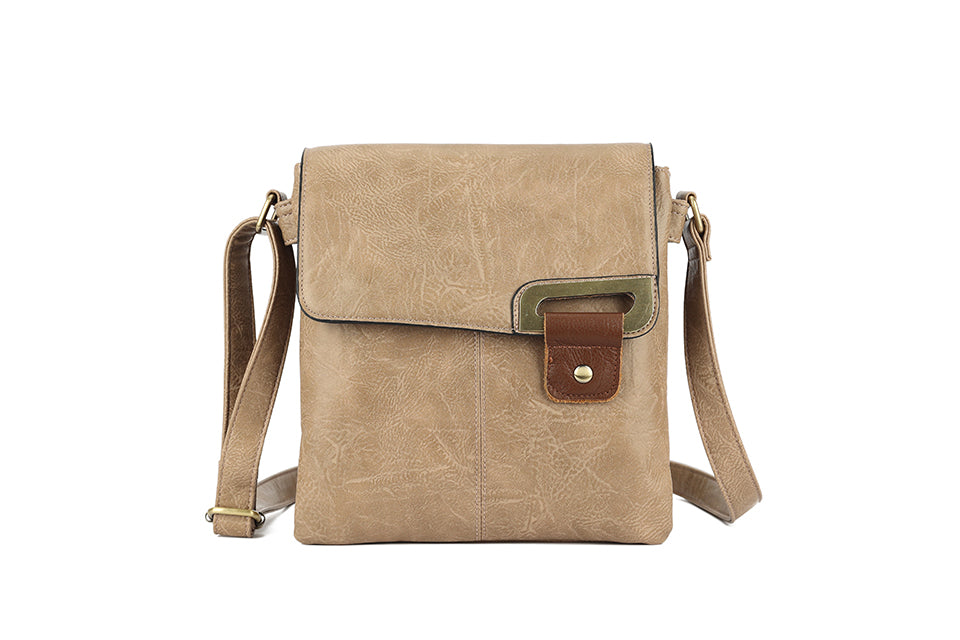 Hannah Crossbody Handbag Taupe/Tan