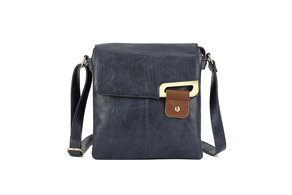 Hannah Crossbody Handbag Navy/Tan
