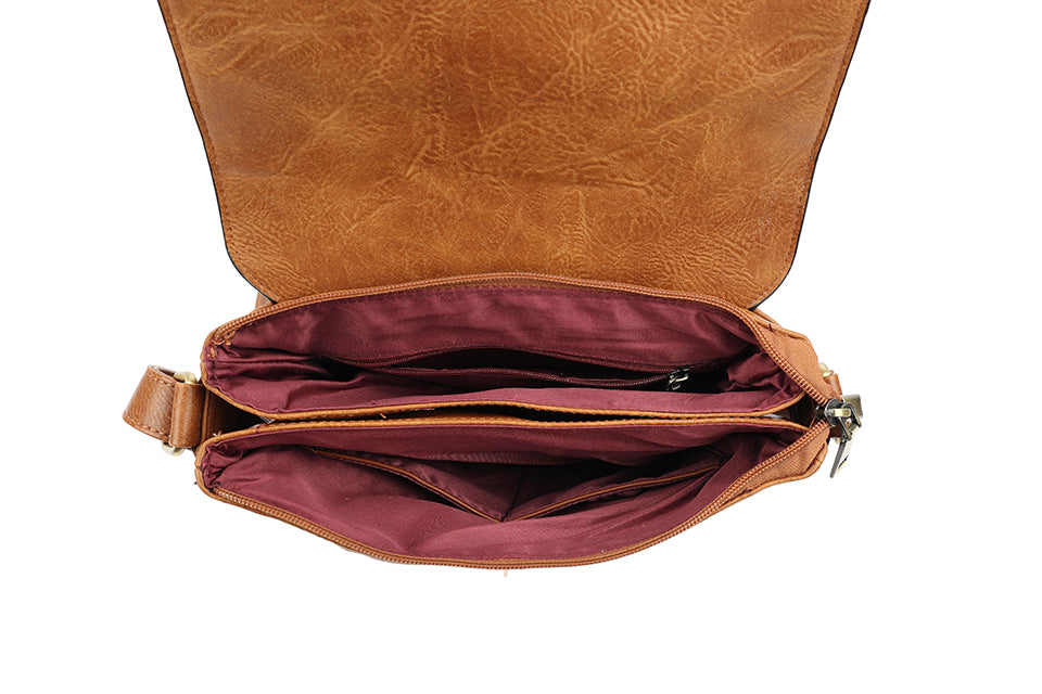 Hannah Crossbody Handbag Navy/Tan