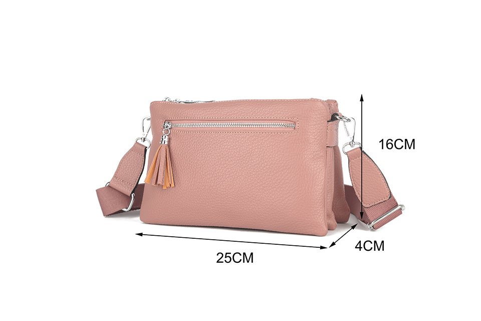 Sophie Triple Zip Handbag Metallic