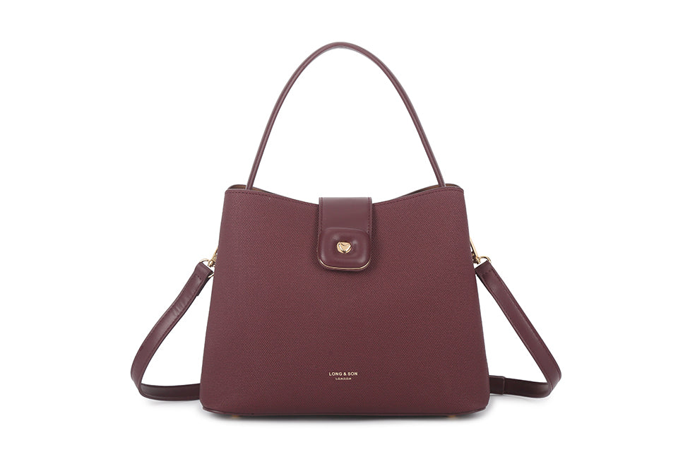 Cassy Small Tote Handbag Wine