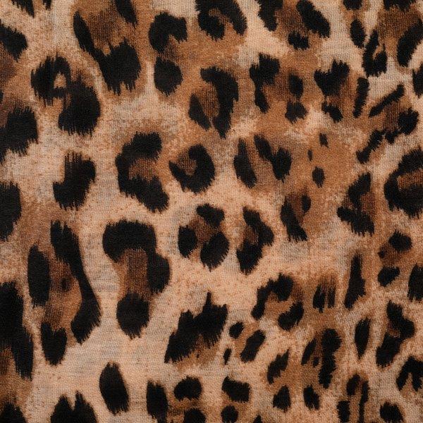 Eco Leopard Scarf Tan/Blue