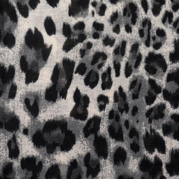 Eco Leopard Scarf Grey/Fuchsia