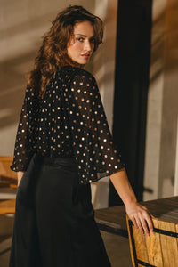 TRAFFIC PEOPLE The Circe Top Black/Gold