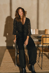 TRAFFIC PEOPLE The Circe Top Black/Gold