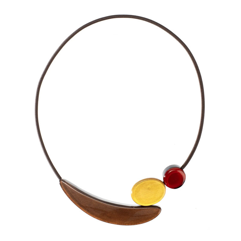 Calitaa Luxury Collection Deluxe Necklace Bronze/Red/Gold