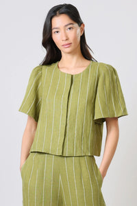 TRAFFIC PEOPLE Daisy Linen Top Green