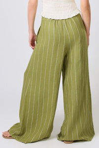 TRAFFIC PEOPLE Rene Wide Leg Trousers Green