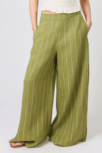 TRAFFIC PEOPLE Rene Wide Leg Trousers Green