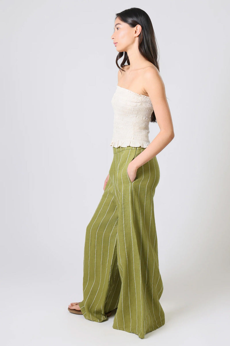TRAFFIC PEOPLE Rene Wide Leg Trousers Green