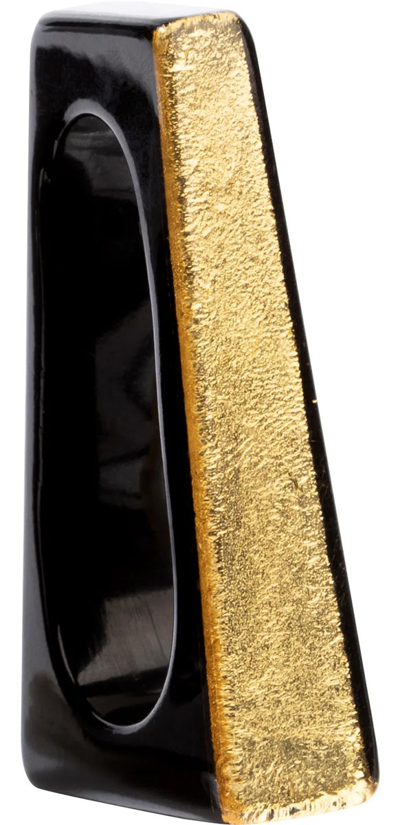 Calitaa Luxury Collection Large Oblong Bead Black/Gold