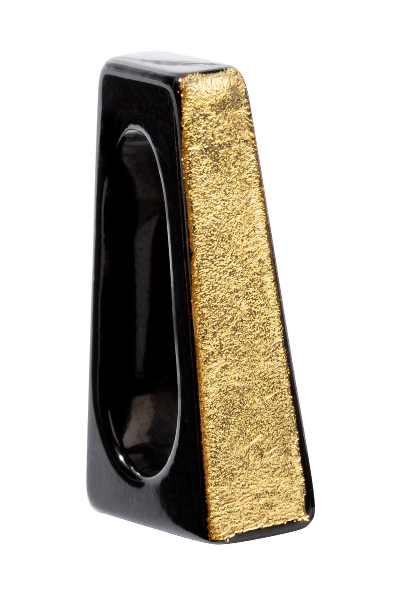 Calitaa Luxury Collection Small Oblong Bead Black/Gold
