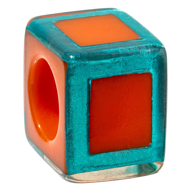 Calitaa Luxury Collection Cube Bead Orange/Jade
