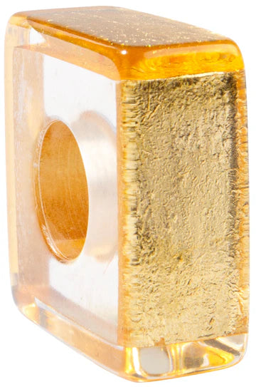 Calitaa Luxury Collection Flat Cube Bead Gold Leaf