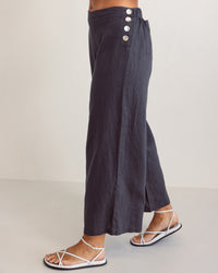 SEESAW Linen Wide Leg Trousers Charcoal