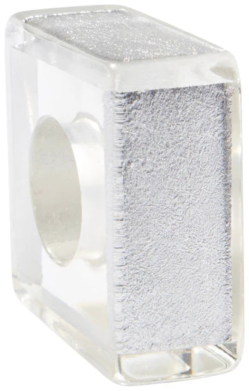 Calitaa Luxury Collection Flat Cube Bead Silver Leaf